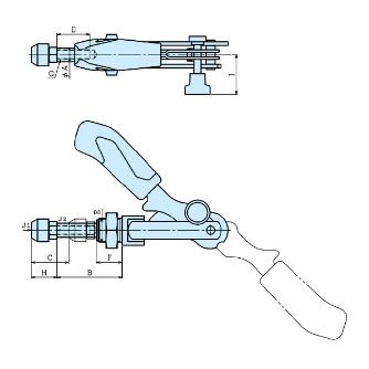 （株）ナベヤ トグルサイドクランプ トグルサイドクランプ６８４０Ｓ 6840S-3