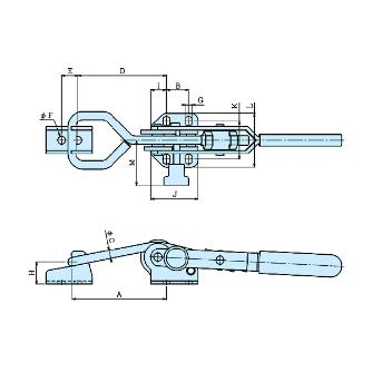 （株）ナベヤ トグルフッククランプ 6847SU トグルフッククランプ６８４７ＳＵ 6847SU-3