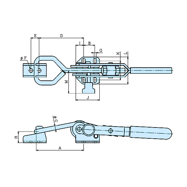 （株）ナベヤ トグルフッククランプ 6847SU トグルフッククランプ６８４７ＳＵ 6847SU-3