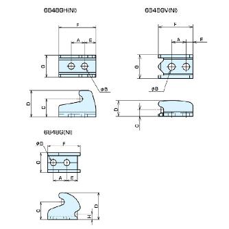（株）ナベヤ トグルフッククランプ用フックキャッチ 6848GNI トグルフッククランプ用フックキャッチ 6848GNI-4