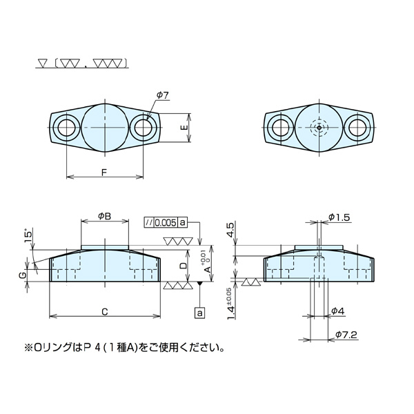 （株）ナベヤ 基準座(フランジ付) KZFB 基準座（フランジ付） KZFB18