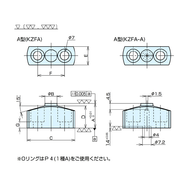 （株）ナベヤ 基準座(フランジ付) KZFA 基準座（フランジ付） KZFA24