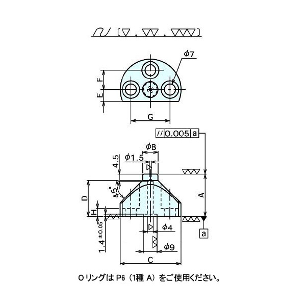 （株）ナベヤ 基準座(フランジ付) KZFR 基準座（フランジ付） KZFR25A