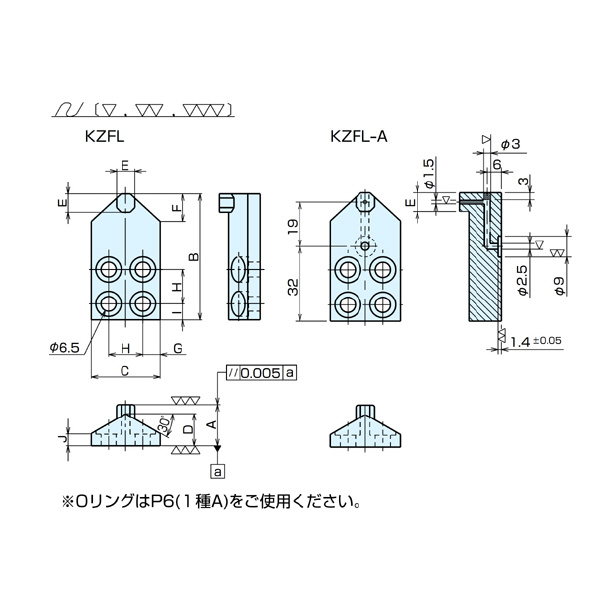 （株）ナベヤ 基準座(フランジ付) KZFL 基準座（フランジ付） KZFL20