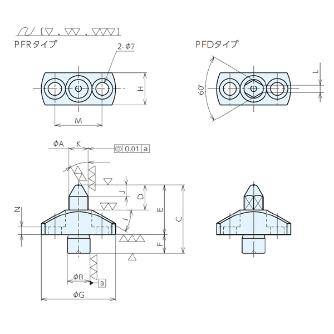 （株）ナベヤ フランジ付ロケートピン PFR フランジ付ロケートピン PFR1012-31M