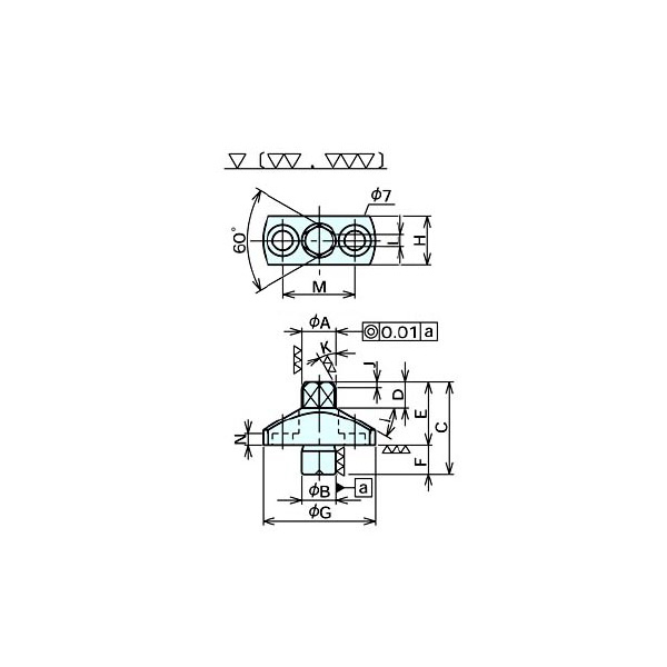 （株）ナベヤ フランジ付ロケートピン PFD フランジ付ロケートピン PFD0612-22