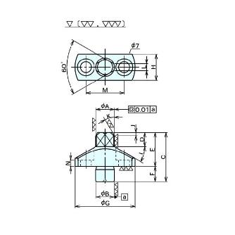 （株）ナベヤ フランジ付ロケートピン PFD フランジ付ロケートピン PFD1208-32