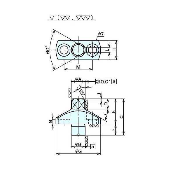 （株）ナベヤ フランジ付ロケートピン PFD フランジ付ロケートピン PFD1208-32