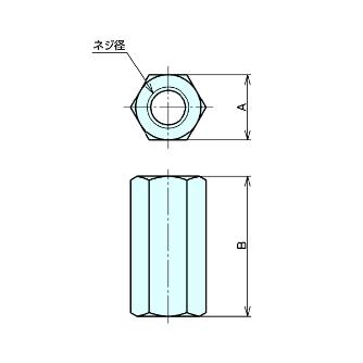 （株）ナベヤ カップリングナット(ロングタイプ) CNL カップリングナット（ロングタイプ） CNL024