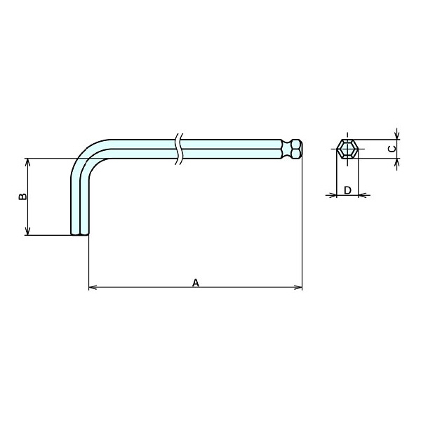 （株）ナベヤ ボールポイント六角棒レンチ HWB ボールポイント六角棒レンチ HWB080