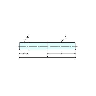 （株）ナベヤ スタッドボルト(SUS) BM スタッドボルト（ＳＵＳ） BM10125S