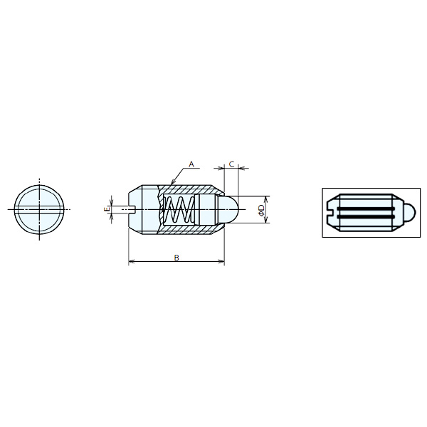 （株）ナベヤ スプリングピンプランジャB型 PPB スプリングピンプランジャＢ型 PPB06J