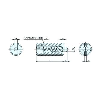 （株）ナベヤ スプリングピンプランジャC型 PPC スプリングピンプランジャＣ型 PPC12