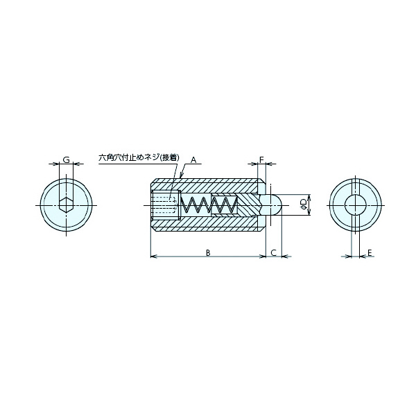 （株）ナベヤ スプリングピンプランジャC型 PPC スプリングピンプランジャＣ型 PPC12