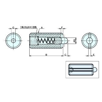 （株）ナベヤ スプリングピンプランジャC型 PPC スプリングピンプランジャＣ型 PPC05S