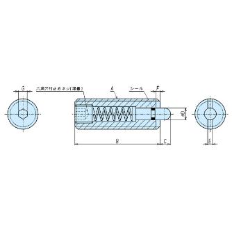 （株）ナベヤ スプリングピンプランジャD型 PPD スプリングピンプランジャＤ型 PPD12S