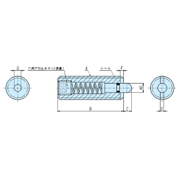 （株）ナベヤ スプリングピンプランジャD型 PPD スプリングピンプランジャＤ型 PPD12S