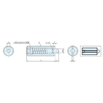 （株）ナベヤ スプリングピンプランジャD型 PPD スプリングピンプランジャＤ型 PPD12J