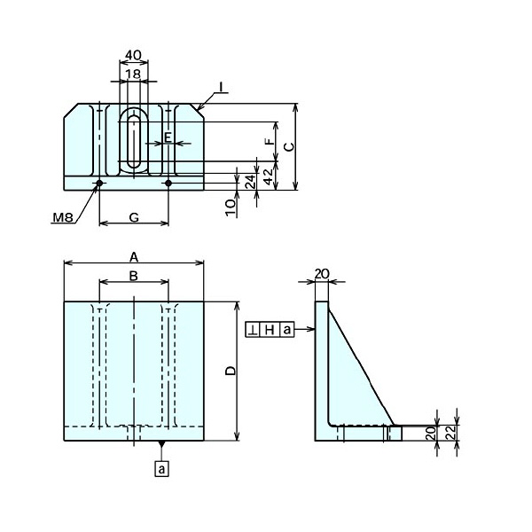 （株）ナベヤ ストップブラケット 618 ストップブラケット 618-02