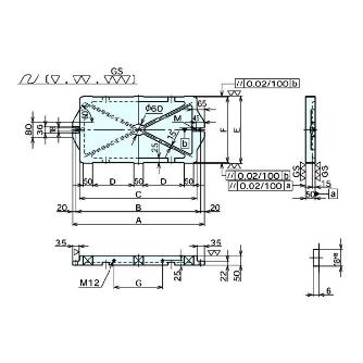 （株）ナベヤ フランジ付プレート 608 フランジ付プレート 608-05