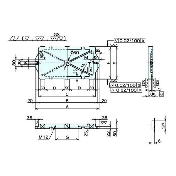 （株）ナベヤ フランジ付プレート 608 フランジ付プレート 608-05