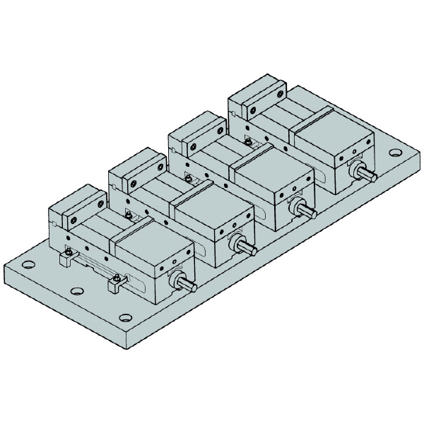 （株）ナベヤ MC精密マシンバイス 多連バイス LT ＭＣ精密マシンバイス　多連バイス LT100MC-4