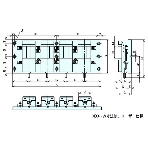 （株）ナベヤ MC精密マシンバイス 多連バイス LT ＭＣ精密マシンバイス　多連バイス LT150MC-4