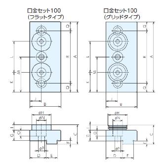 （株）ナベヤ 5軸マシンバイス ユニバーサル口金セット UJS ５軸マシンバイス　ユニバーサル口金セット UJS100-RRG