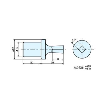 （株）ナベヤ ポリアンゴラー 四角刃物 P2100N ポリアンゴラー　四角刃物 P2100N-S6