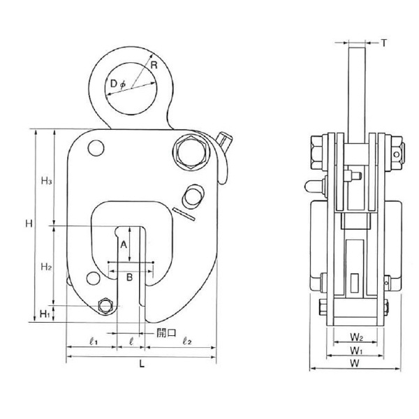 イーグルクランプ（株） 縦つり用無傷クランプ NE型 縦つりクランプ NE-2(5-30)