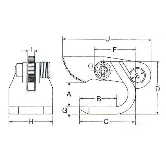イーグルクランプ（株） 水平つり用クランプ HO型 水平吊クランプ HO-1.5