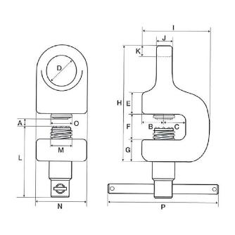 イーグルクランプ（株） ねじ式引張り用クランプ SAS型 ねじ式クランプ SAS-1.6(3-25)