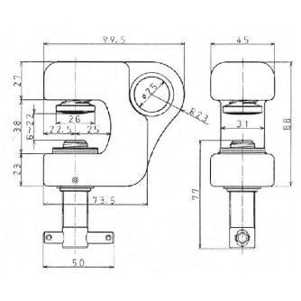 イーグルクランプ（株） 墜落製紙用器具取付対応クランプ SC型 安全帯用クランプ SC-150(6-22)