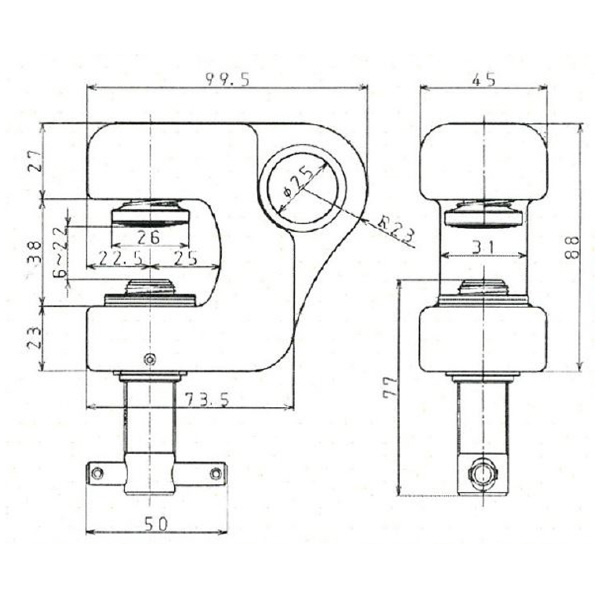 イーグルクランプ（株） 墜落製紙用器具取付対応クランプ SC型 安全帯用クランプ SC-150(6-22)