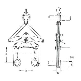 イーグルクランプ（株） コンクリート二次製品用クランプ 間知ブロックつり用 EKB型 コンクリート吊クランプ EKB-1000