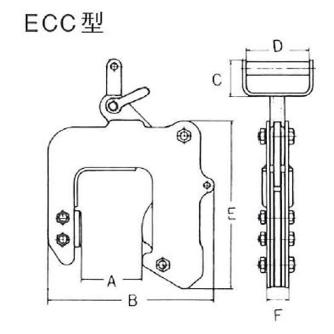 イーグルクランプ（株） コンクリート二次製品用クランプ U字溝用 ECC型 コンクリート吊クランプ ECC-350(30-80)