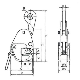 イーグルクランプ（株） 横つり用クランプ G型 形鋼クランプ G-350(2-16)