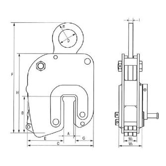 イーグルクランプ（株） 縦つり用無傷クランプ NNEII型 縦つりクランプ NNE-500(3-14)