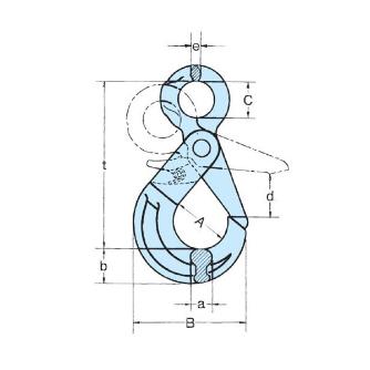 イーグルクランプ（株） ラッチロックフック・アイ型 LHE ラッチロックフック LHE-6