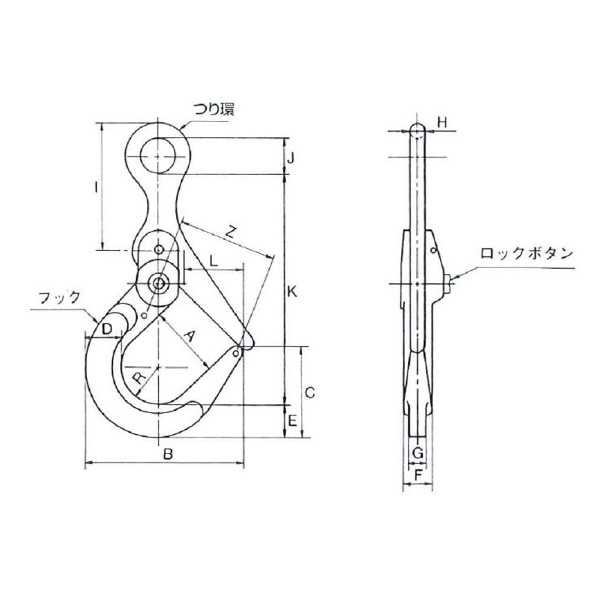 イーグルクランプ（株） 敷鉄板つりフック JDH型 敷鉄板フック JDH-2
