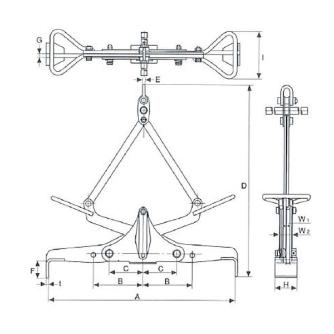 イーグルクランプ（株） コンクリート二次製品用クランプ 側溝つり用 UGMA型 コンクリート吊クランプ UGMA-200