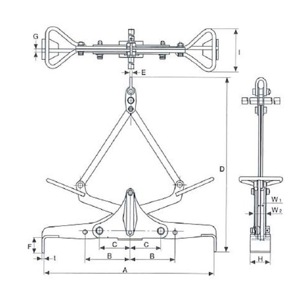 イーグルクランプ（株） コンクリート二次製品用クランプ 側溝つり用 UGMA型 コンクリート吊クランプ UGMA-200