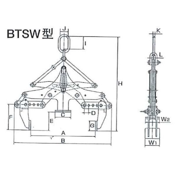 イーグルクランプ（株） 石材つり用クランプ BTSW型 石材吊クランプ BTSW-300(212-455)