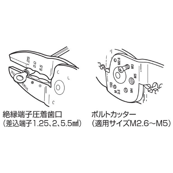 （株）ロブテックス 電装圧着工具 FK 電装圧着工具 FK2