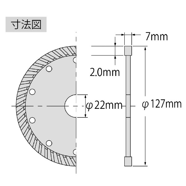 （株）ロブテックス ダイヤモンドホイール WA ダイヤモンドホイール WA125