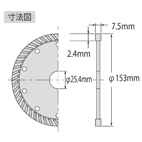 （株）ロブテックス ダイヤモンドホイール WA ダイヤモンドホイール WA150