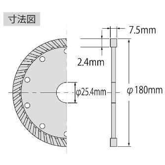 （株）ロブテックス ダイヤモンドホイール WA ダイヤモンドホイール WA180