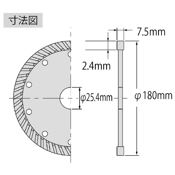 （株）ロブテックス ダイヤモンドホイール WA ダイヤモンドホイール WA180