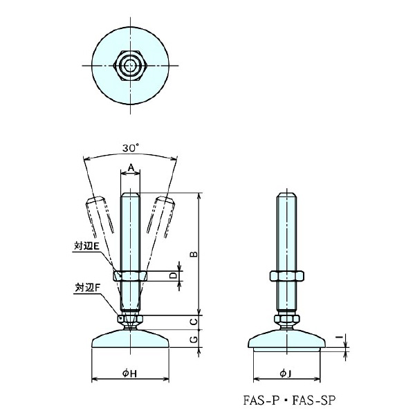 （株）ナベヤ フットジャッキ FAS型 FAS フットジャッキ　ＦＡＳ型 FAS08080-120S