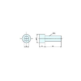 （株）ナベヤ ツーリングブロック 取付ボルト M12X35-1504762 ツーリングブロック　取付ボルト M12X35-1504762
